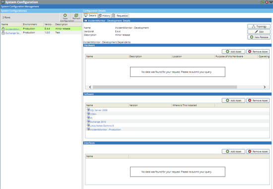 system configuration